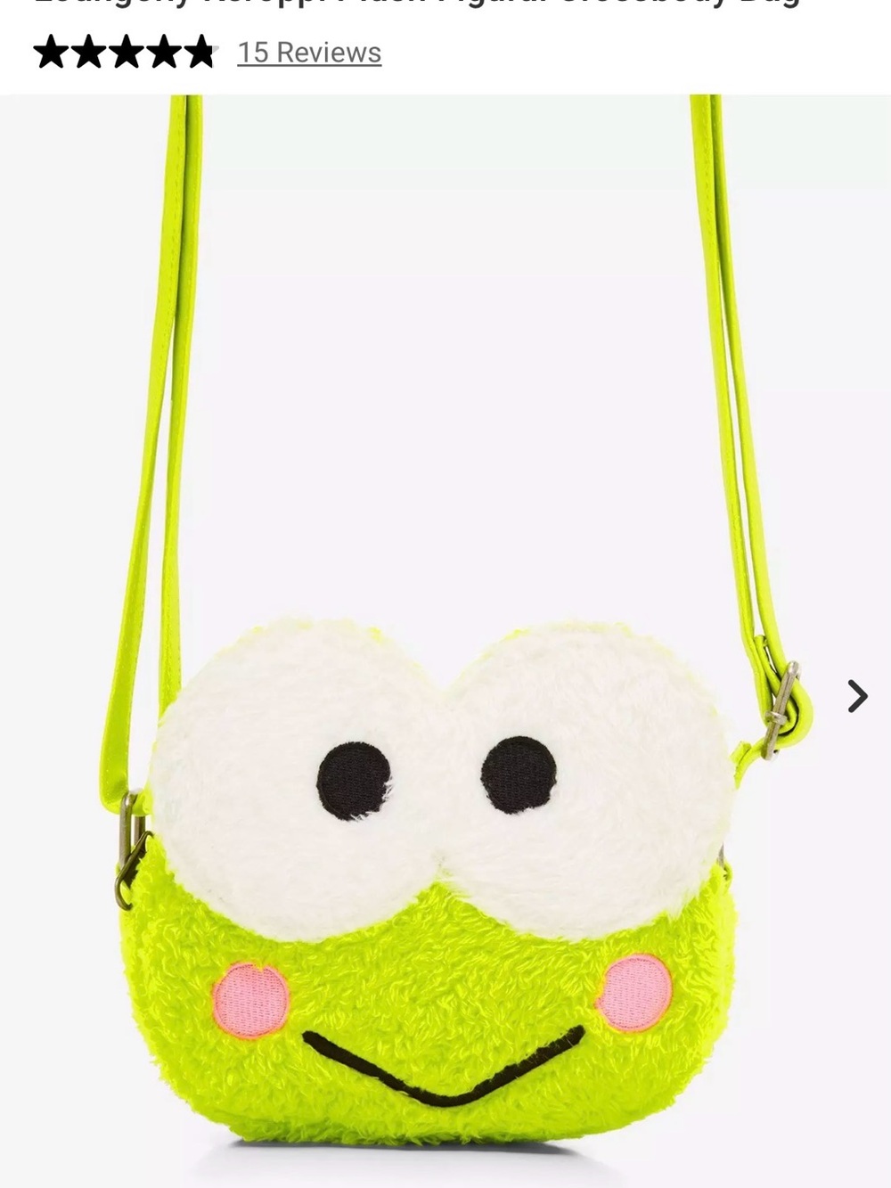 Loungefly Keroppi Plush Crossbody Purse